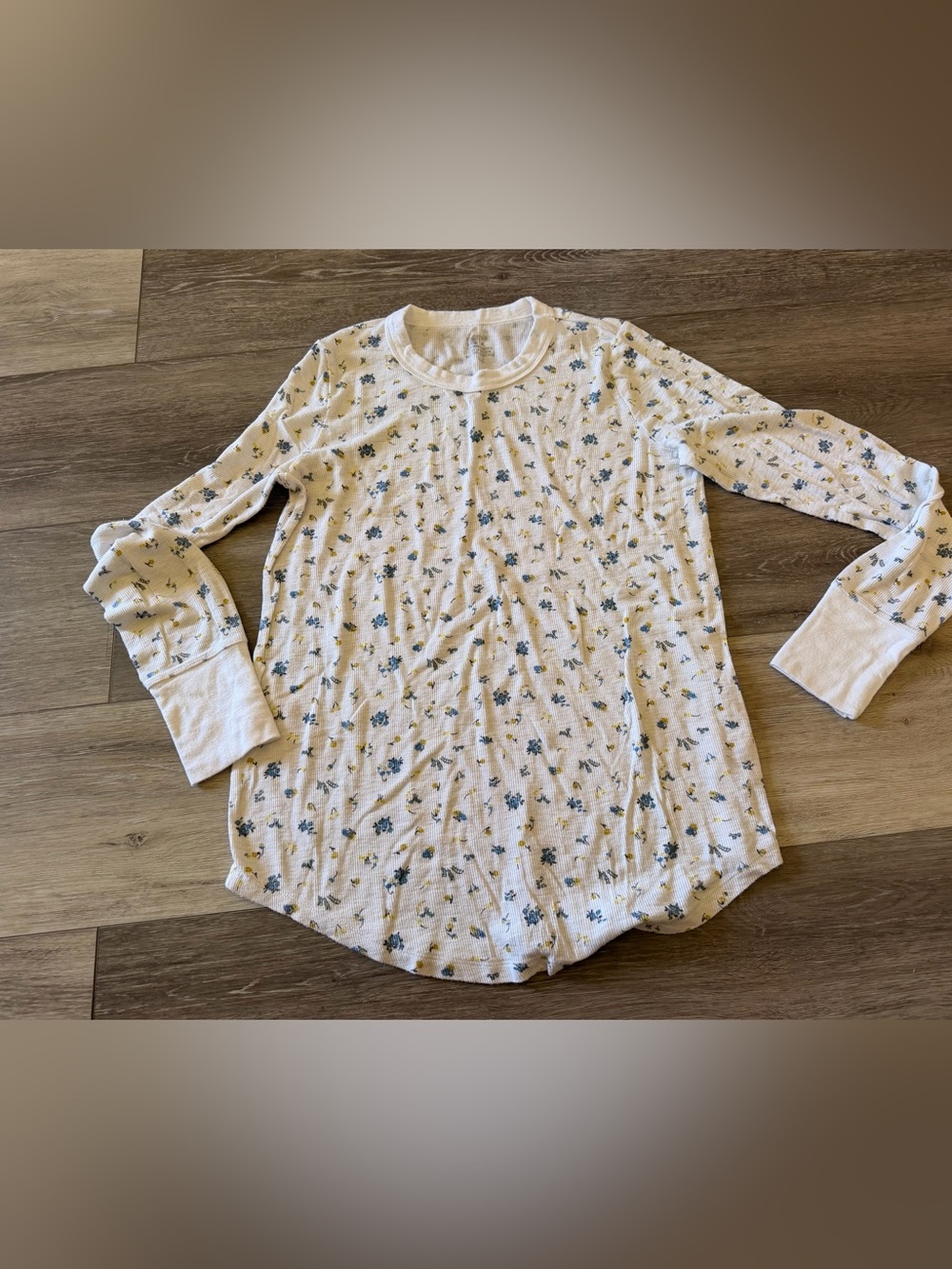 Aerie Floral Long Sleeve Thermal T-Shirt - Medium